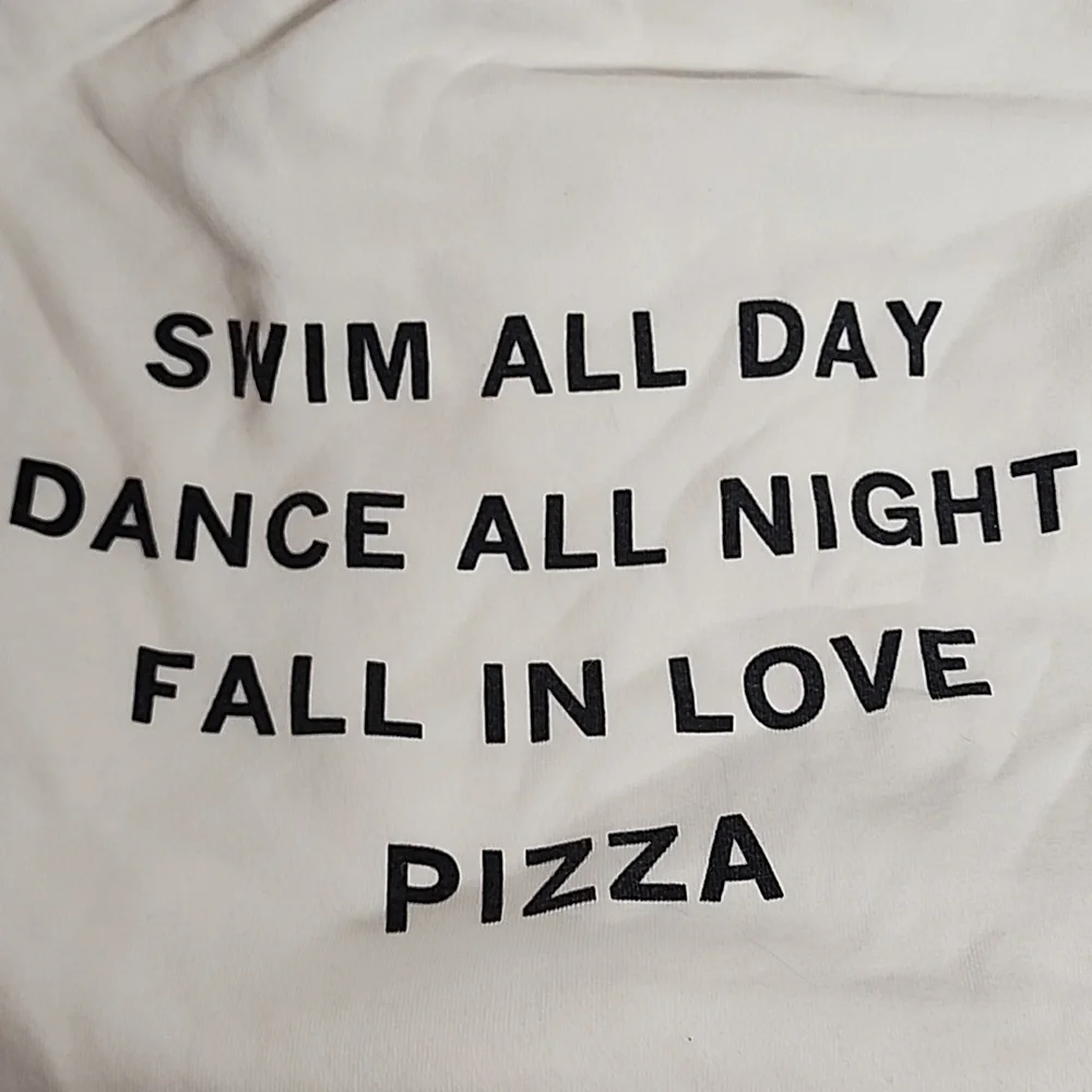 Wildfox White Graphic Cotton Blend Large Backpack. Beach Dance Gym Casual